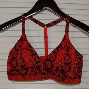 Adidas x IVY PARK Allover Print Triangle Bra 2.0 in Red/Black